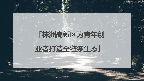 株洲高新区为青年创业者打造全链条生态