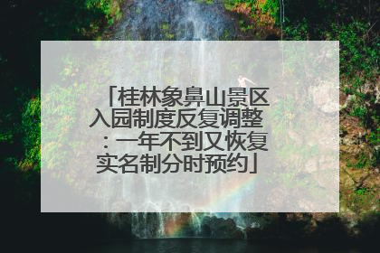 桂林象鼻山景区入园制度反复调整：一年不到又恢复实名制分时预约