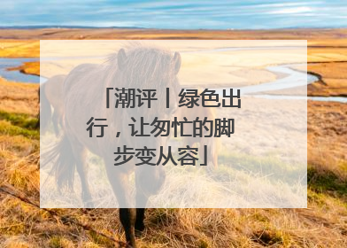 潮评丨绿色出行，让匆忙的脚步变从容