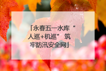 永春五一水库“人巡+机巡” 筑牢防汛安全网