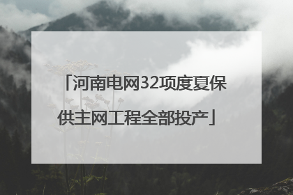 河南电网32项度夏保供主网工程全部投产