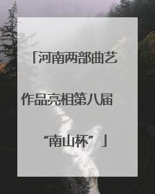 河南两部曲艺作品亮相第八届“南山杯”