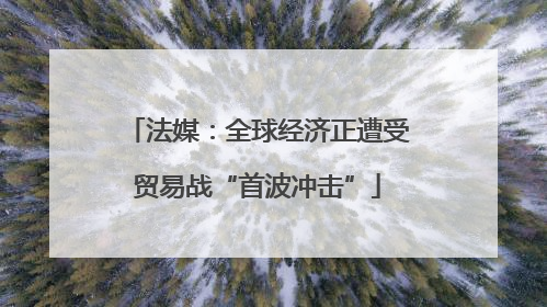 法媒：全球经济正遭受贸易战“首波冲击”