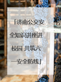 济南公交安全知识讲座进校园 共筑六一安全防线