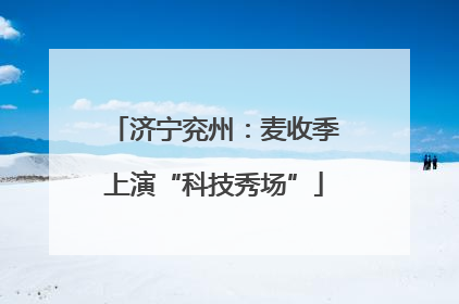 济宁兖州：麦收季上演“科技秀场”