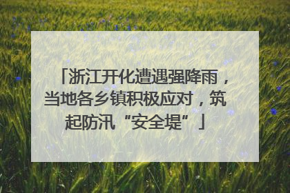 浙江开化遭遇强降雨，当地各乡镇积极应对，筑起防汛“安全堤”