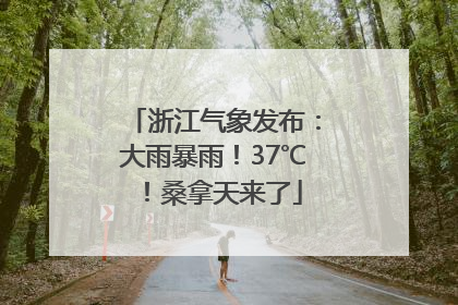 浙江气象发布：大雨暴雨！37℃！桑拿天来了