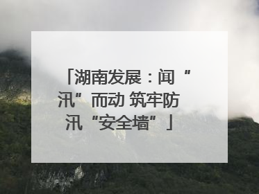 湖南发展：闻“汛”而动 筑牢防汛“安全墙”