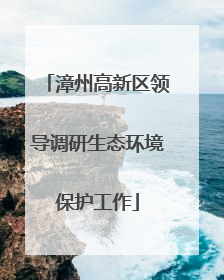 漳州高新区领导调研生态环境保护工作