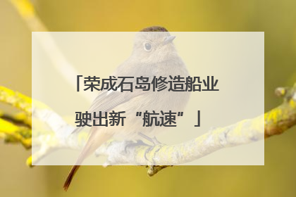 荣成石岛修造船业驶出新“航速”