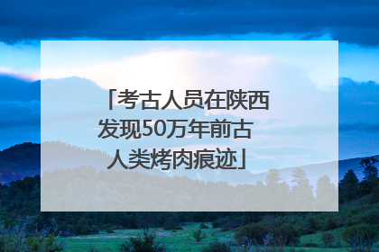 考古人员在陕西发现50万年前古人类烤肉痕迹