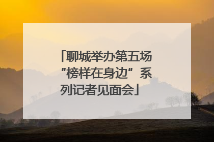 聊城举办第五场“榜样在身边”系列记者见面会