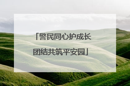 警民同心护成长 团结共筑平安园