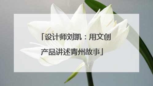 设计师刘凯：用文创产品讲述青州故事