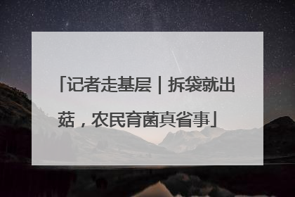 记者走基层｜拆袋就出菇，农民育菌真省事