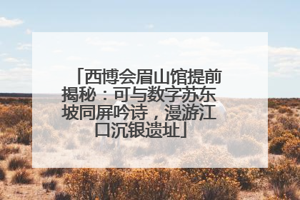 西博会眉山馆提前揭秘：可与数字苏东坡同屏吟诗，漫游江口沉银遗址