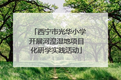 西宁市光华小学开展河湟湿地项目化研学实践活动