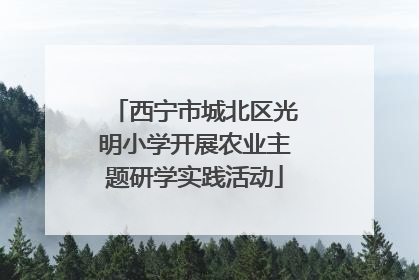 西宁市城北区光明小学开展农业主题研学实践活动