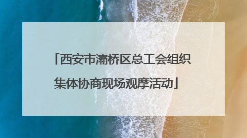 西安市灞桥区总工会组织集体协商现场观摩活动
