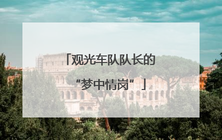 观光车队队长的“梦中情岗”