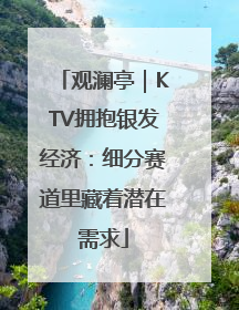 观澜亭｜KTV拥抱银发经济：细分赛道里藏着潜在需求