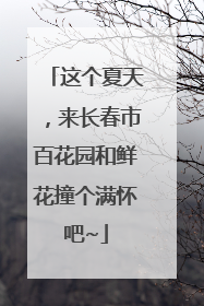这个夏天，来长春市百花园和鲜花撞个满怀吧~