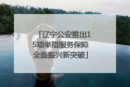 辽宁公安推出15项举措服务保障全面振兴新突破