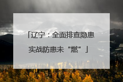 辽宁：全面排查隐患 实战防患未“燃”