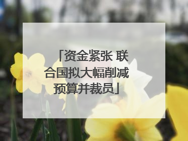 资金紧张 联合国拟大幅削减预算并裁员