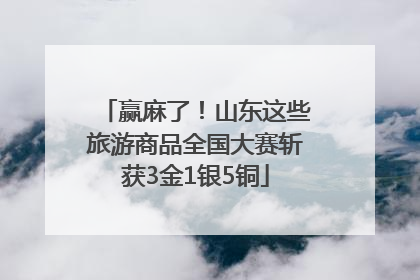 赢麻了！山东这些旅游商品全国大赛斩获3金1银5铜
