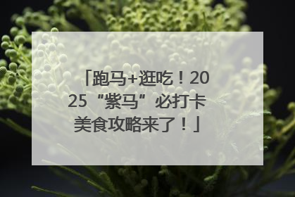 跑马+逛吃！2025“紫马”必打卡美食攻略来了！