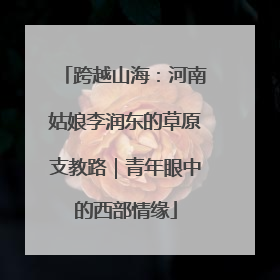 跨越山海：河南姑娘李润东的草原支教路｜青年眼中的西部情缘