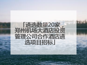 遴选数量20家，郑州机场大酒店投资管理公司合作酒店遴选项目招标
