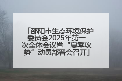 邵阳市生态环境保护委员会2025年第一次全体会议暨“夏季攻势”动员部署会召开