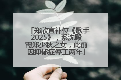 郑欣宜补位《歌手2025》，系沈殿霞郑少秋之女，此前因抑郁症停工两年