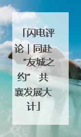 闪电评论｜同赴“友城之约” 共襄发展大计