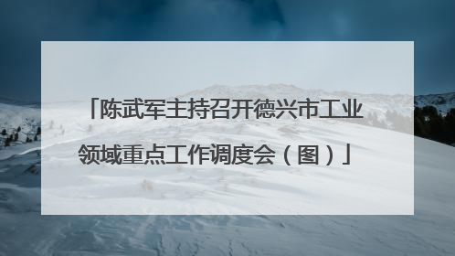 陈武军主持召开德兴市工业领域重点工作调度会（图）