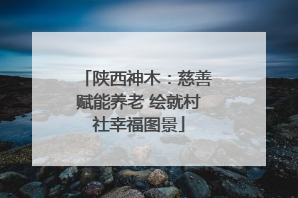 陕西神木：慈善赋能养老 绘就村社幸福图景