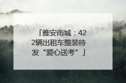 雅安雨城：422辆出租车整装待发“爱心送考”