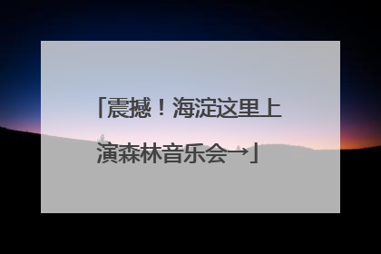 震撼！海淀这里上演森林音乐会→
