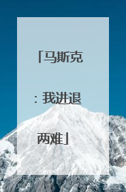 马斯克：我进退两难
