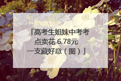 高考生姐妹中考考点卖花 6.78元一支藏好意（图）