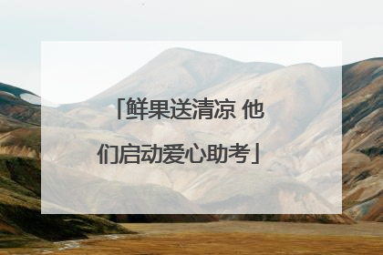 鲜果送清凉 他们启动爱心助考