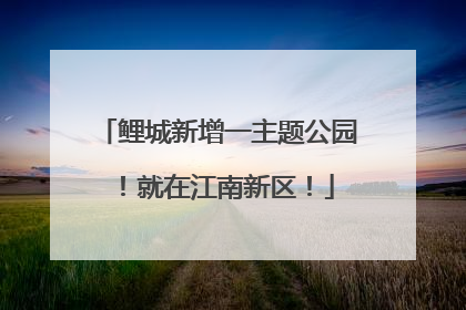 鲤城新增一主题公园！就在江南新区！