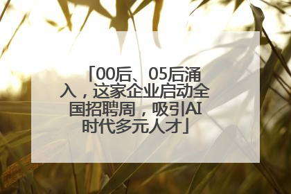 00后、05后涌入，这家企业启动全国招聘周，吸引AI时代多元人才