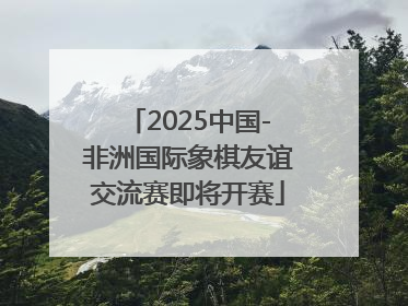 2025中国-非洲国际象棋友谊交流赛即将开赛
