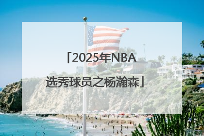 2025年NBA选秀球员之杨瀚森