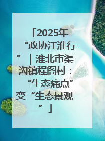 2025年“政协江淮行”｜淮北市渠沟镇程阁村：“生态痛点”变“生态景观”