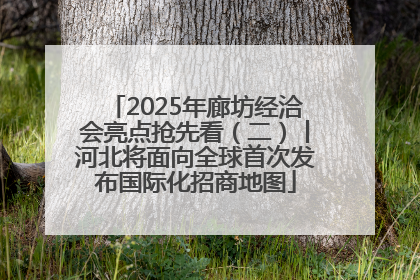 2025年廊坊经洽会亮点抢先看（二）丨河北将面向全球首次发布国际化招商地图