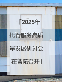 2025年托育服务高质量发展研讨会在普陀召开